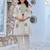Tiara platinum light white plain cotton kurta sets