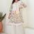 Tiara alabaster light white printed cotton kurta sets