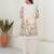 Tiara alabaster light white printed cotton kurta sets