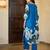 Tiara hibis blue printed cotton kurta sets