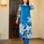 Tiara hibis blue printed cotton kurta sets