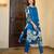 Tiara hibis blue printed cotton kurta sets