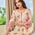 Tiara rose cream printed cotton kurta sets