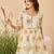 Tiara marigold light white printed cotton kurta sets
