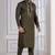 Green Plain Blended Cotton designer kurta pyjama set