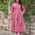 Tiara rouge pink plain cotton kurta sets
