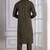 Green Plain Blended Cotton designer kurta pyjama set