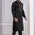 Black Plain Blended Cotton designer kurta pyjama set