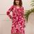 Kabool peony pink printed cotton kurta sets