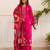 Kabool blossoms pink embroidered cotton kurta sets