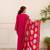Kabool blossoms pink embroidered cotton kurta sets