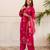 Kabool blossoms pink embroidered cotton kurta sets