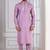 Pink Plain Blended Cotton designer kurta pyjama set