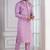 Pink Plain Blended Cotton designer kurta pyjama set