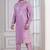 Pink Plain Blended Cotton designer kurta pyjama set