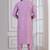 Pink Plain Blended Cotton designer kurta pyjama set