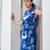 Kabool yaleblue blue printed cotton kurta sets