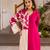 Kabool hibiscus pink printed cotton kurta sets