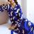 Kabool sapphire blue printed cotton kurta sets