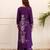 Kabool periwinkle purple printed cotton kurta sets