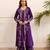 Kabool periwinkle purple printed cotton kurta sets