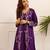 Kabool periwinkle purple printed cotton kurta sets