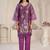 Anumeha plum purple embroidered chiffon kurta sets