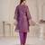 Anumeha plum purple embroidered chiffon kurta sets