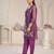 Anumeha plum purple embroidered chiffon kurta sets