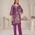 Anumeha plum purple embroidered chiffon kurta sets