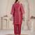 Anumeha rose peach embroidered chiffon kurta sets