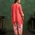 Ira poppy salmon plain blended kurta sets