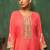 Ira poppy salmon plain blended kurta sets