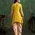 Ira canary light yellow plain blended kurta sets