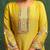 Ira canary light yellow plain blended kurta sets
