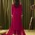 Albeli punch pink plain crepe kurta sets
