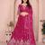 Catching Rani-pink sequins embroidery work Star Georgette indian designer wedding lehenga Choli dress