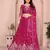 Catching Rani-pink sequins embroidery work Star Georgette indian designer wedding lehenga Choli dress