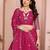 Catching Rani-pink sequins embroidery work Star Georgette indian designer wedding lehenga Choli dress