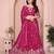 Catching Rani-pink sequins embroidery work Star Georgette indian designer wedding lehenga Choli dress