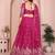 Catching Rani-pink sequins embroidery work Star Georgette indian designer wedding lehenga Choli dress