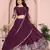Delightful Wine Thread and Sequins Embroidery Star Georgette designer wedding indian lehenga Choli dress