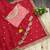 red rangoli silk blend embroidered saree