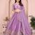 Bewitching Purple sequins work embroidery Star Georgette Designer party wear lehenga Choli dress