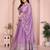 Bewitching Purple sequins work embroidery Star Georgette Designer party wear lehenga Choli dress