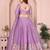 Bewitching Purple sequins work embroidery Star Georgette Designer party wear lehenga Choli dress