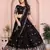 Glamourous Black sequins Embroidery work on Star Georgette Indian tradional wedding lehenga Choli dress