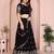 Glamourous Black sequins Embroidery work on Star Georgette Indian tradional wedding lehenga Choli dress