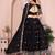 Glamourous Black sequins Embroidery work on Star Georgette Indian tradional wedding lehenga Choli dress