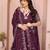 Graceful Purple thread with sequins work Star Georgette Indian wedding lehenga Choli dress